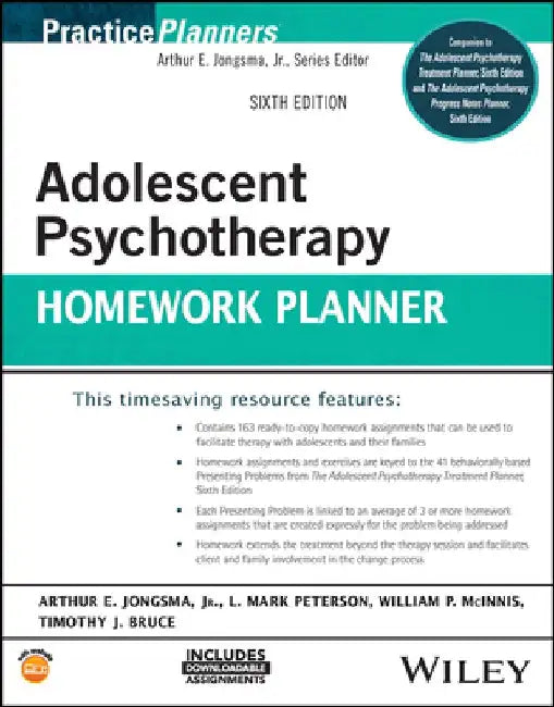 Adolescent Psychotherapy Homework Planner by L. Mark Peterson