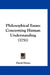 Philosophical Essays Concerning Human Understanding (1751) by David Hume