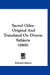 Sacred Odes: Original And Translated On Diverse Subjects (1866) by Edward Massie