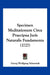 Specimen Meditationum Circa Praecipua Juris Naturalis Fundamenta (1727) by Georg Wolfgang Schurstab