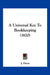 A Universal Key To Bookkeeping (1820) by J. Paton