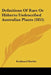 Definitions Of Rare Or Hitherto Undescribed Australian Plants (1855) by Ferdinand Mueller