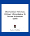 Dissertationes Historicae, Criticae, Chronologicae In Sacram Scripturam (1699) by Mathieu Petitdidier