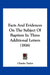 Facts And Evidences On The Subject Of Baptism In Three Additional Letters (1816) by Charles Taylor