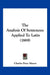 The Analysis Of Sentences: Applied To Latin (1869) by Charles Peter Mason