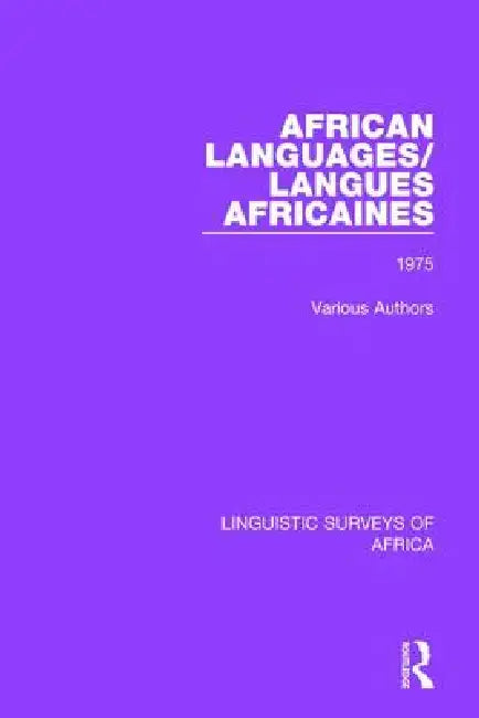 African Languages/Langues Africaines: 1975