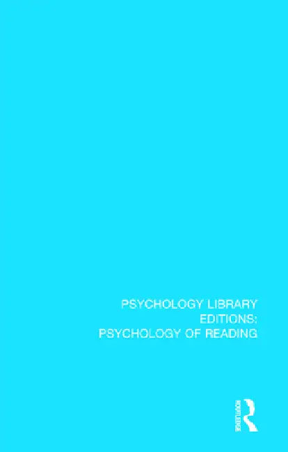 Psychophysiological Aspects of Reading and Learning by Victor M. Rentel