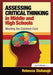 Assessing Critical Thinking in Middle and High Schools: Meeting the Common Core by Rebecca Stobaugh