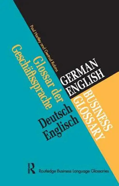 German/English Business Glossary by Paul Hartley