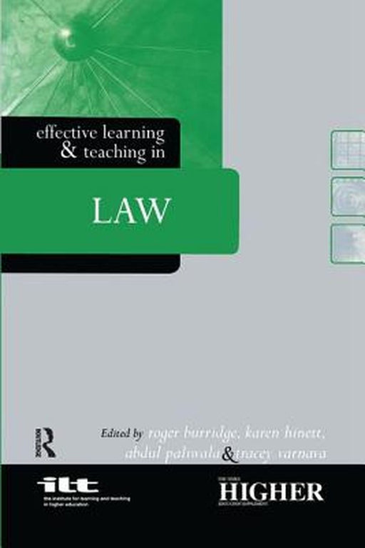 Effective Learning and Teaching in Law by Roger Burridge