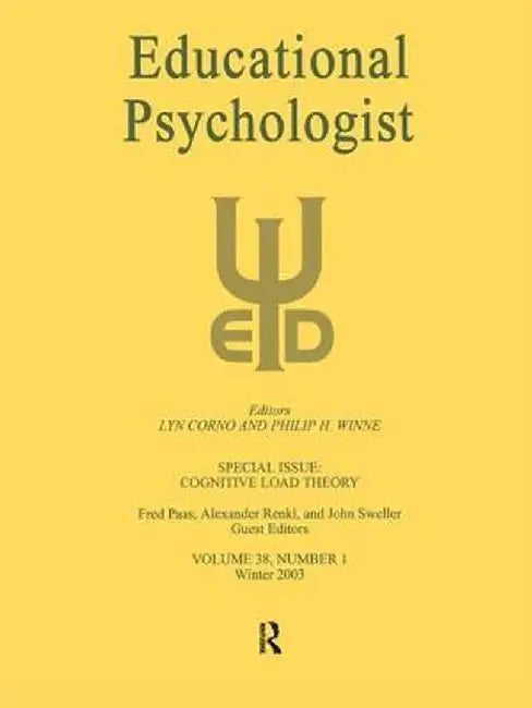 Cognitive Load Theory: A Special Issue of Educational Psychologist by Fred Paas