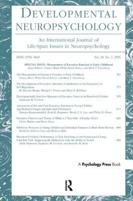 Measurement of Executive Function in Early Childhood: A Special Issue of Developmental Neuropsychology by Clancy Blair