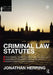 Criminal Law Statutes 2012-2013 by Jonathan Herring