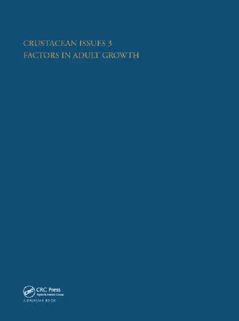 Crustacean Issues 3: Factors in Adult Growth by Wenner Adrian M.