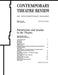 Palestinians and Israelis in the Theatre by Dan Urian