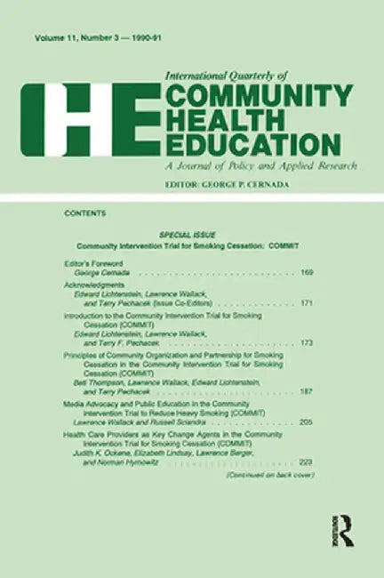 Community Intervention Trial for Smoking Cessation: Commit by Edward Lichtenstein