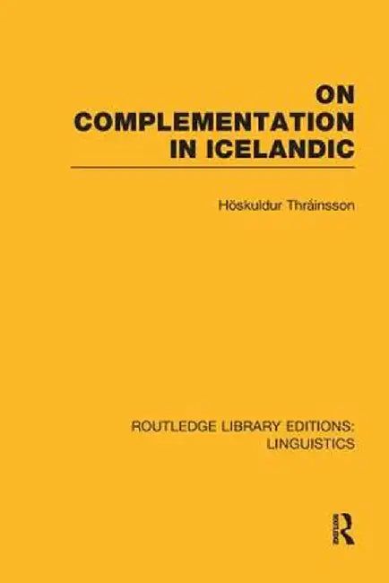 On Complementation in Icelandic by Hoskuldur Thrainsson