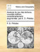Analyse Du Jeu Des Checs; Nouvelle Dition, Considrablement Augmente, Par A. D. Philidor. by F. D. Philidor