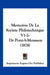 Memoires De La Societe Philotechnique V1-2: De Pont-A-Mousson (1878) by Imprimerie Eugene Ory Publisher