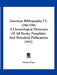 American Bibliography V7, 1786-1789: A Chronological Dictionary of All Books, Pamphlets and Periodical Publications (1912) by Charles Evans