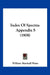 Index Of Spectra: Appendix S (1908) by William Marshall Watts