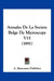 Annales De La Societe Belge De Microscope V15 (1891) by A Manceaux Publisher