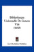 Bibliotheque Universelle De Geneve V14 (1850) by Joel Cherbuliez Publisher