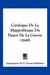 Catalogue De La Mappotheque Du Depot De La Guerre (1849) by Imprimerie de F Parent Publisher