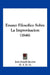 Ensayo Filosofico Sobre La Improvisacion (1846) by Jean Joseph Jacotot, D T D O