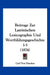 Beitrage Zur Lateinischen Lexicographie Und Wortbildungsgeschichte 1-3 (1874) by Carl Von Paucker