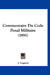 Commentaire Du Code Penal Militaire (1891) by J. Legavre