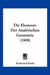 Die Elemente Der Analytischen Geometrie (1908) by Ferdinand Rudio