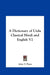A Dictionary of Urdu Classical Hindi and English V2 by John T. Platts