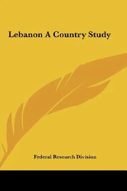 Lebanon A Country Study by Federal Research Division