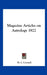 Magazine Articles on Astrology 1922 by H. L. Cornell