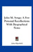 John M. Synge: A Few Personal Recollections With Biographical Notes by John Masefield