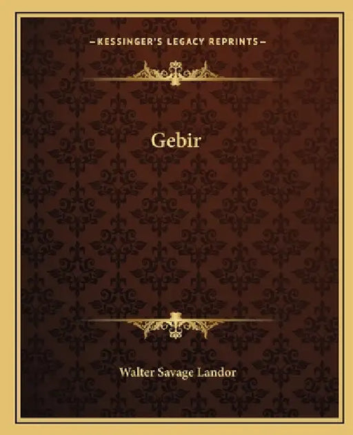 Gebir by Walter Savage Landor