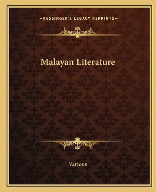 Malayan Literature by Various