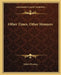 Other Times, Other Manners by Edith Wharton