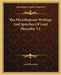 The Miscellaneous Writings And Speeches Of Lord Macaulay V1 by Lord Macaulay