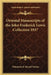 Oriental Manuscripts of the John Frederick Lewis Collection 1937 by Muhammed Ahmed Simsar