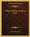 College Readings in English Prose by Franklin William Scott