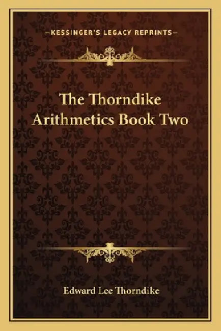 The Thorndike Arithmetics Book Two by Edward Lee Thorndike