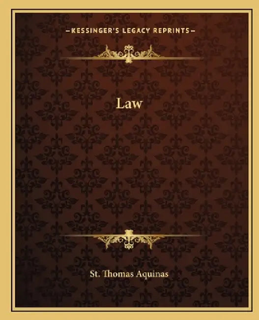 Law by St Thomas Aquinas