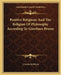 Positive Religions And The Religion Of Philosophy According To Giordano Bruno by J. Lewis McIntyre