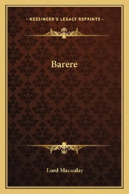 Barere by Lord Macaulay