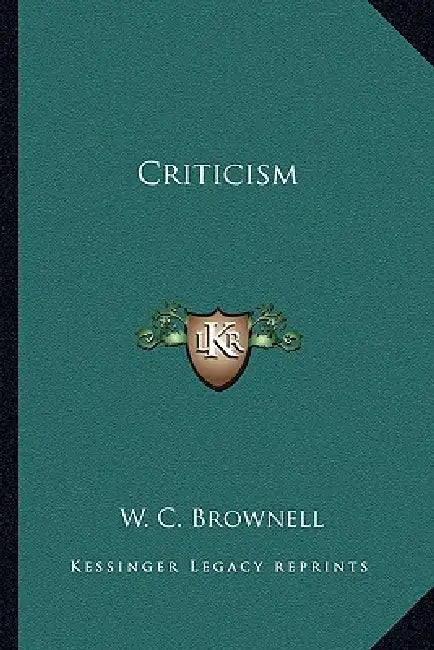 Criticism by W. C. Brownell
