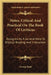 Notes, Critical And Practical On The Book Of Liviticus: Designed As A General Help To Biblical Reading And Instruction by George Bush