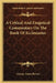 A Critical And Exegetical Commentary On The Book Of Ecclesiastes by George Aaron Barton