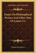 Essays On Philosophical Writers And Other Men Of Letters V1 by Thomas de Quincey